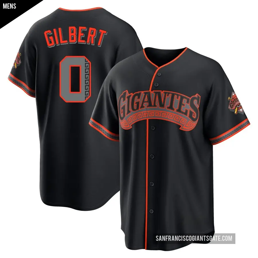 Men's San Francisco Giants ＃0 Drew Gilbert Limited Black Alternate Stadium Jersey
