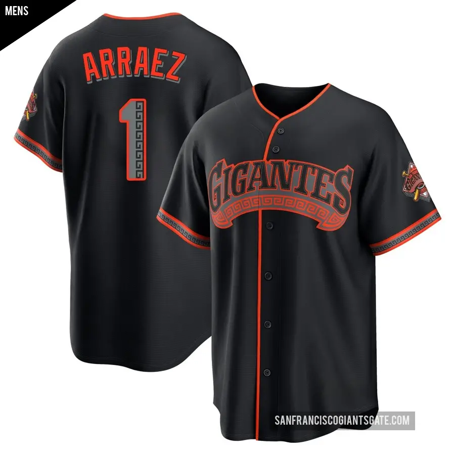 Men's San Francisco Giants ＃1 Luis Arraez Limited Black Alternate Stadium Jersey