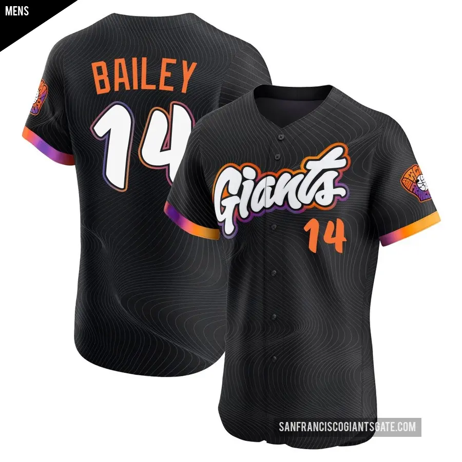 Men's San Francisco Giants ＃14 Patrick Bailey Elite Anthracite 2025 City Connect Jersey