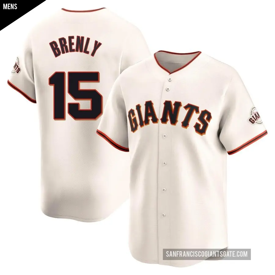 Men's San Francisco Giants ＃15 Bob Brenly Limited Cream Home Jersey
