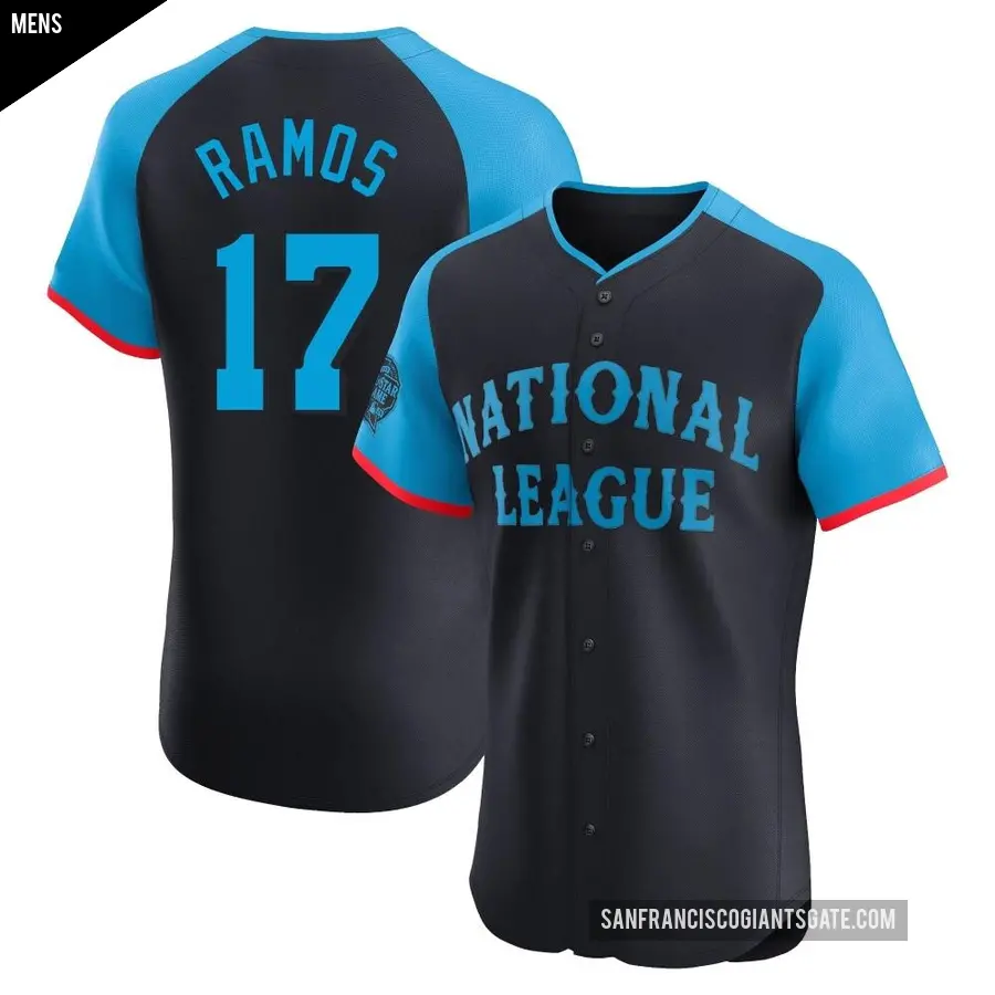 Men's San Francisco Giants ＃17 Heliot Ramos Elite Navy National League 2024 All-Star Game Jersey
