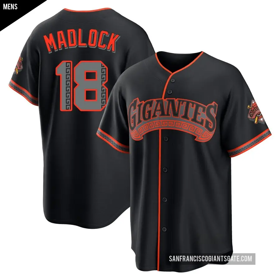 Men's San Francisco Giants ＃18 Bill Madlock Limited Black Alternate Stadium Jersey