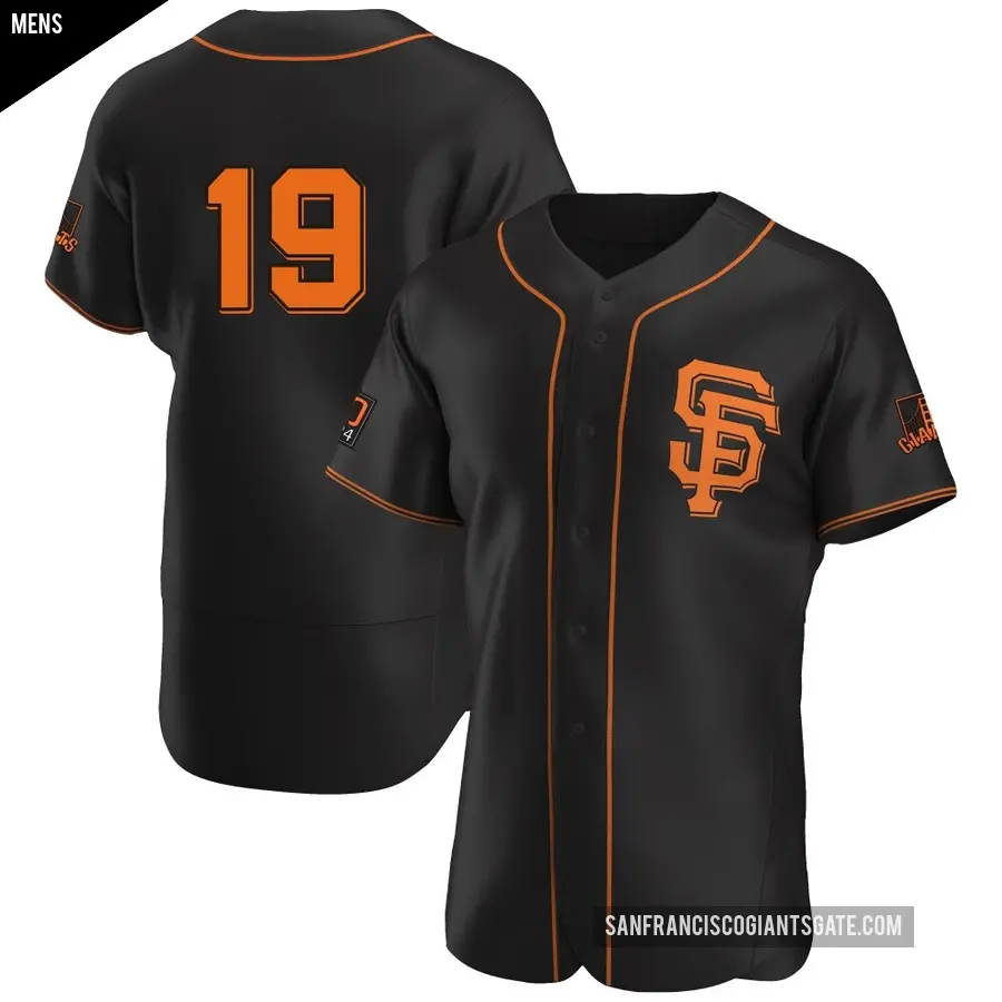 Men's San Francisco Giants ＃19 Jerar Encarnacion Authentic Black Alternate Jersey