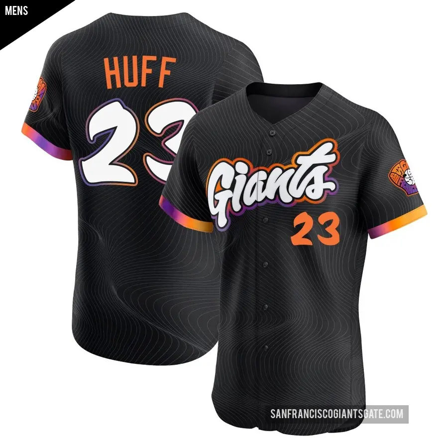 Men's San Francisco Giants ＃23 Sam Huff Elite Anthracite 2025 City Connect Jersey