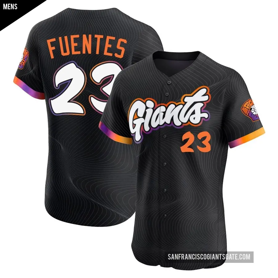 Men's San Francisco Giants ＃23 Tito Fuentes Elite Anthracite 2025 City Connect Jersey