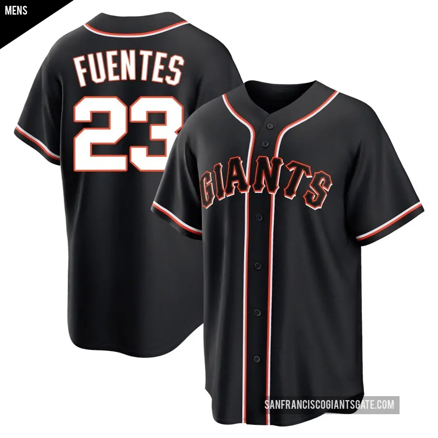 Men's San Francisco Giants ＃23 Tito Fuentes Replica Black Fashion Out Jersey