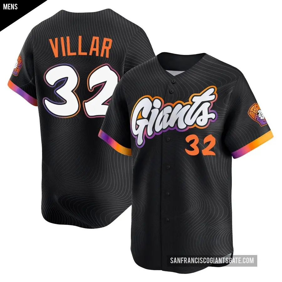 Men's San Francisco Giants ＃32 David Villar Limited Anthracite 2025 City Connect Jersey