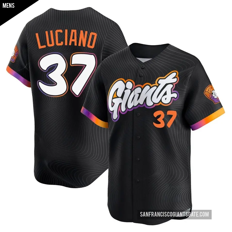 Men's San Francisco Giants ＃37 Marco Luciano Limited Anthracite 2025 City Connect Jersey