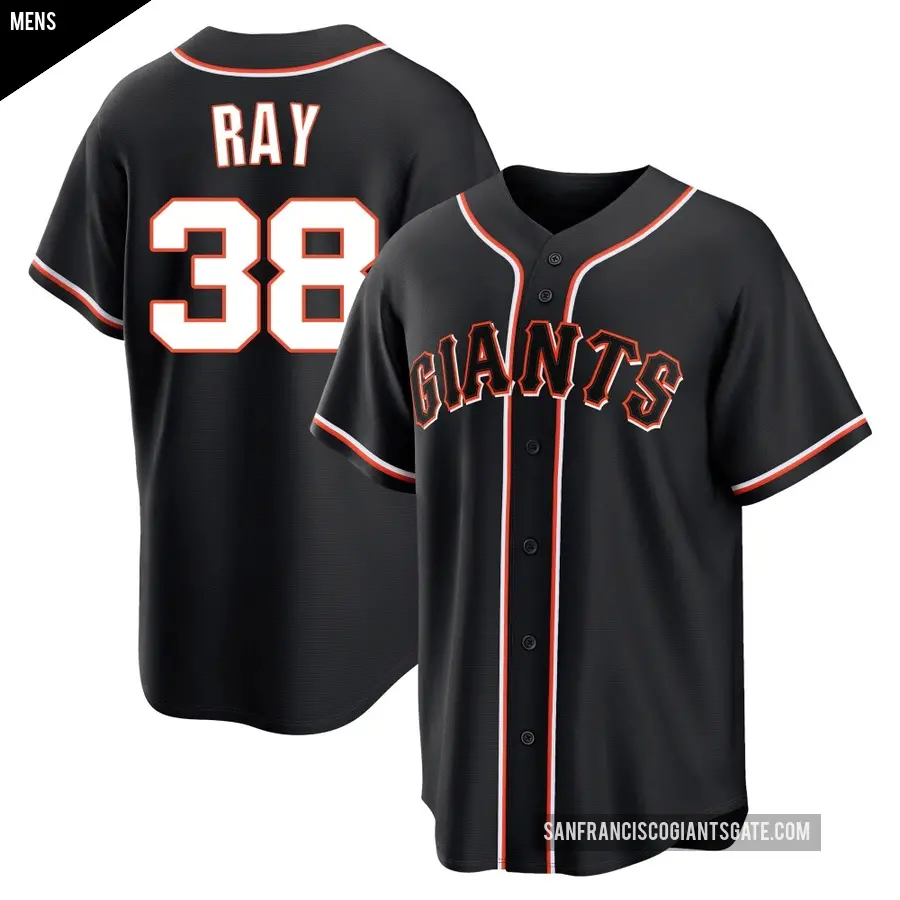 Men's San Francisco Giants ＃38 Robbie Ray Replica Black Fashion Out Jersey