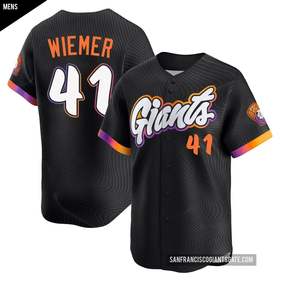 Men's San Francisco Giants ＃41 Joey Wiemer Limited Anthracite 2025 City Connect Jersey