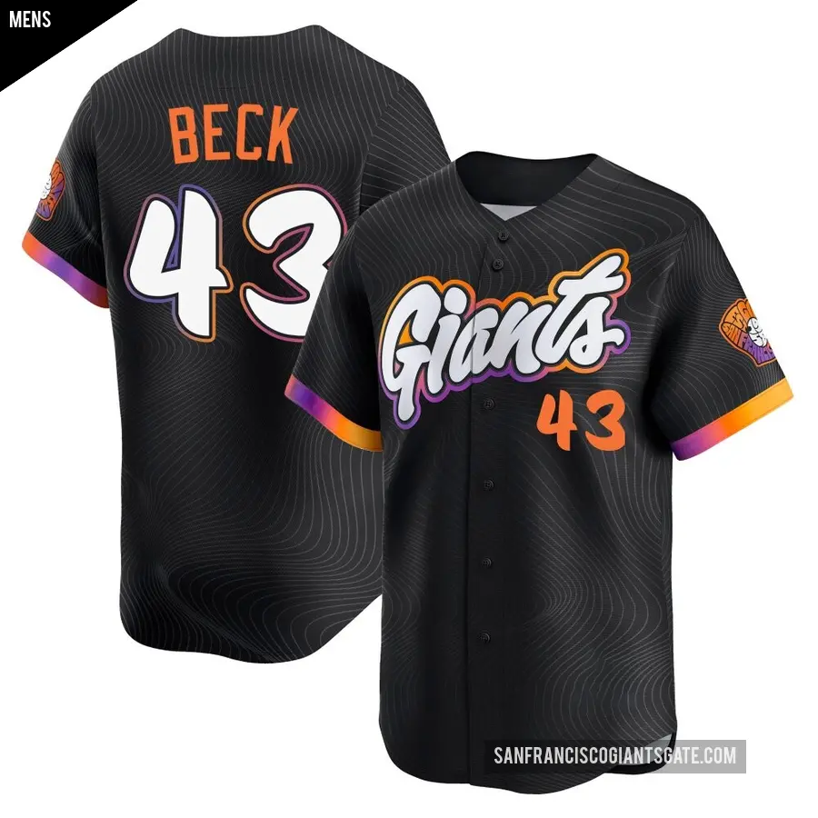 Men's San Francisco Giants ＃43 Tristan Beck Limited Anthracite 2025 City Connect Jersey