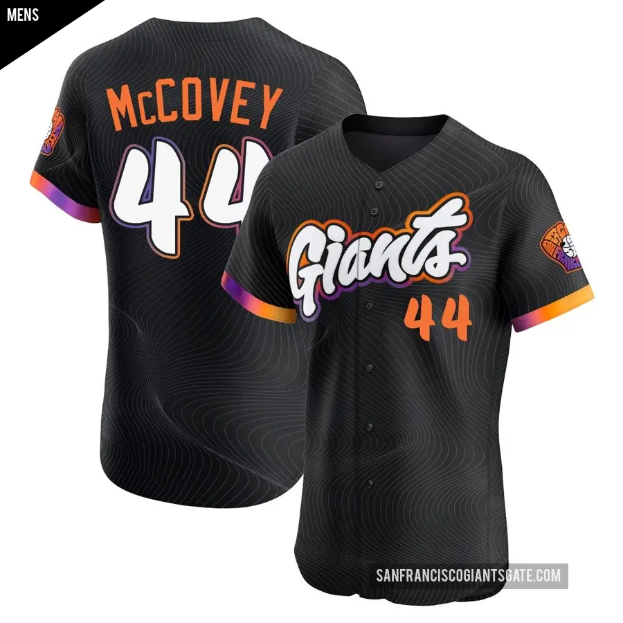 Men's San Francisco Giants ＃44 Willie McCovey Elite Anthracite 2025 City Connect Jersey