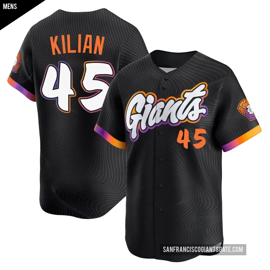 Men's San Francisco Giants ＃45 Caleb Kilian Limited Anthracite 2025 City Connect Jersey