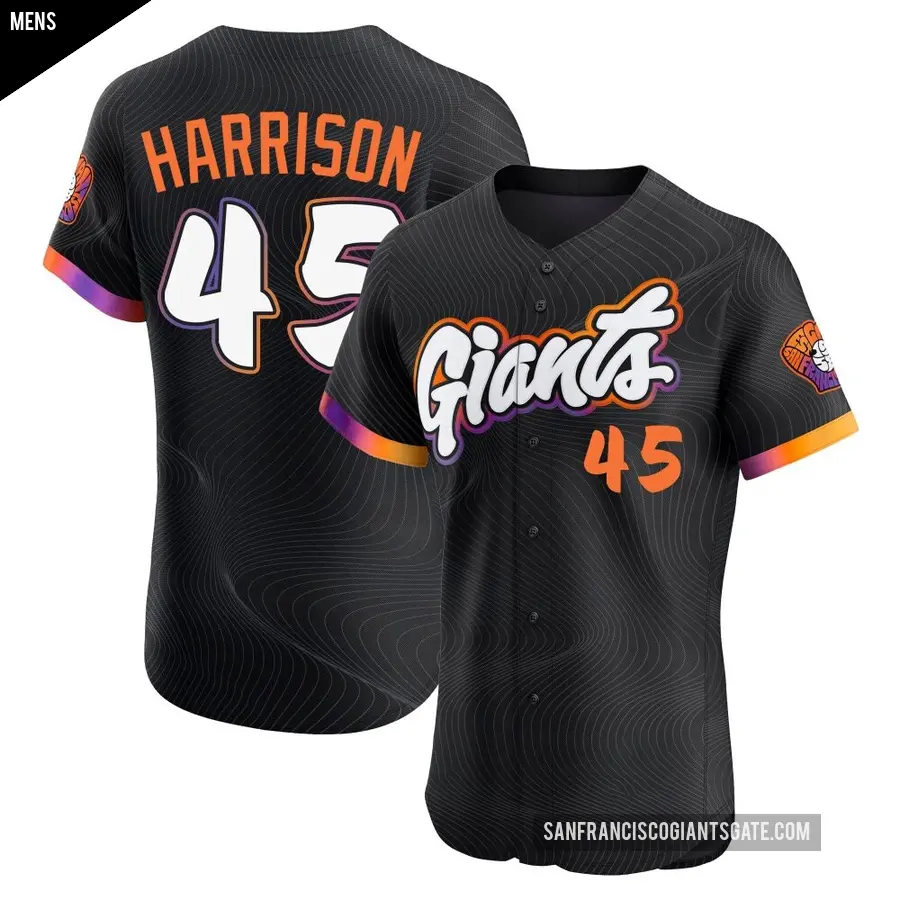 Men's San Francisco Giants ＃45 Kyle Harrison Elite Anthracite 2025 City Connect Jersey