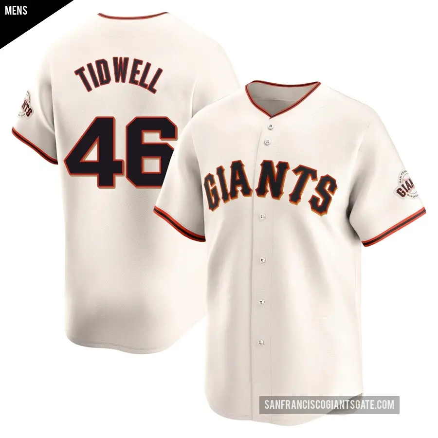 Men's San Francisco Giants ＃46 Blade Tidwell Limited Cream Home Jersey