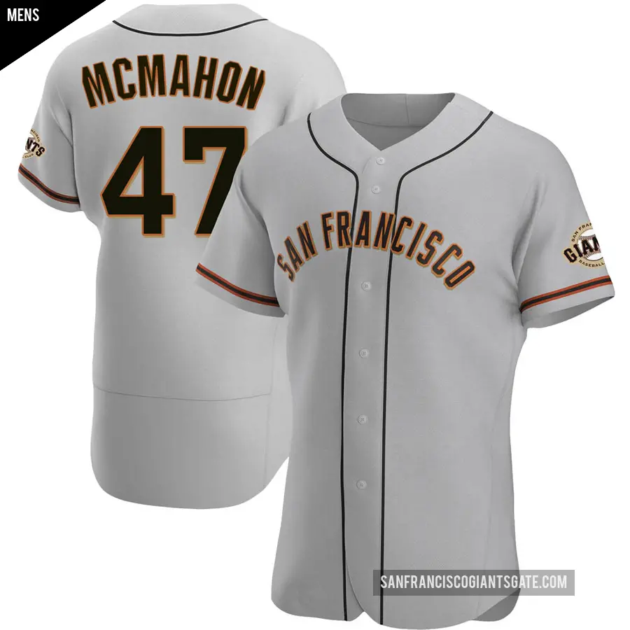 Men's San Francisco Giants ＃47 Don Mcmahon Authentic Gray Road Jersey