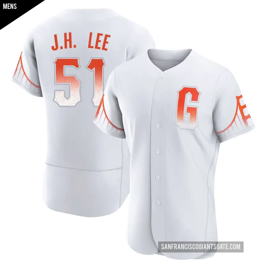 Men's San Francisco Giants ＃51 Jung Hoo Lee Authentic White 2021 City Connect Jersey