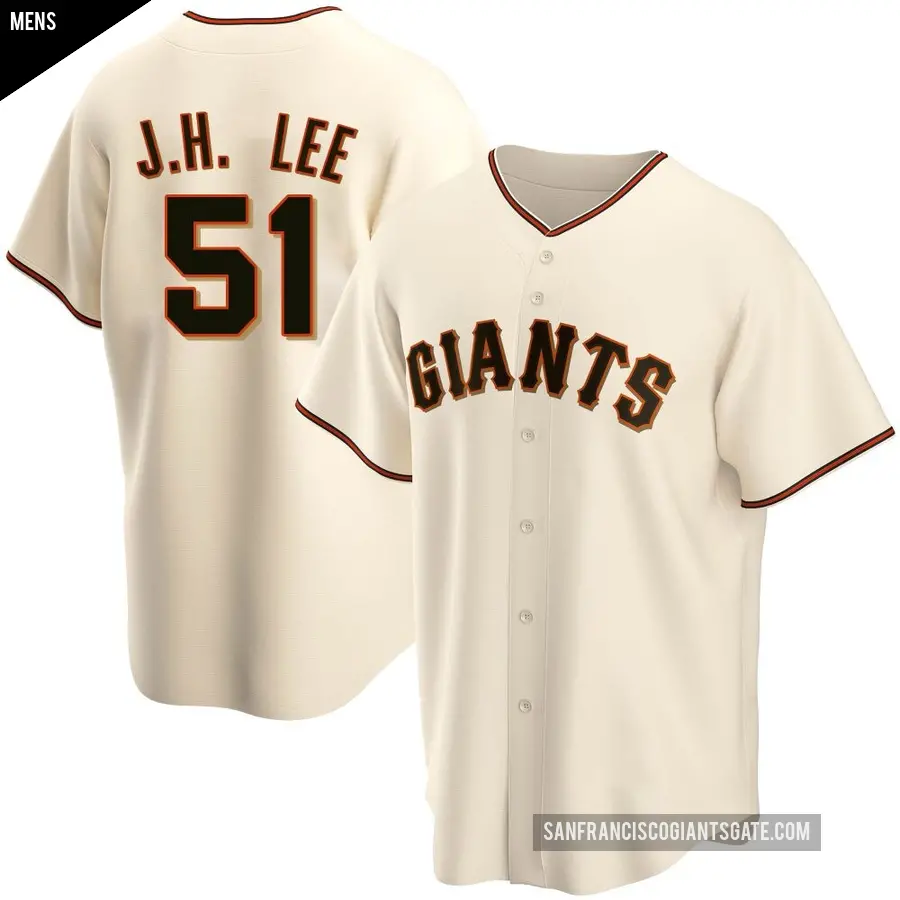 Men's San Francisco Giants ＃51 Jung Hoo Lee Replica Cream Home Jersey