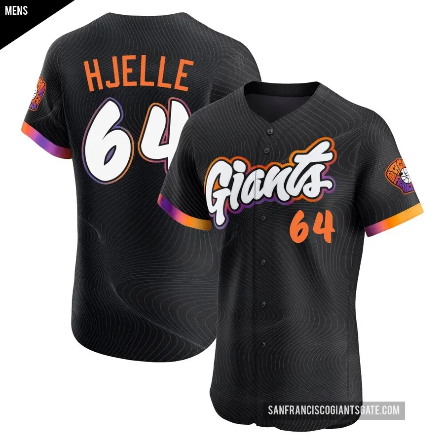 Men's San Francisco Giants ＃64 Sean Hjelle Elite Anthracite 2025 City Connect Jersey