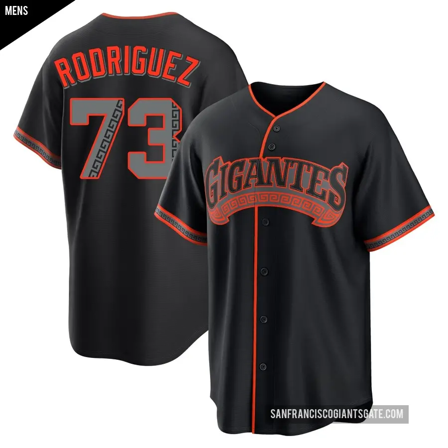 Men's San Francisco Giants ＃73 Randy Rodriguez Replica Black Alternate Jersey
