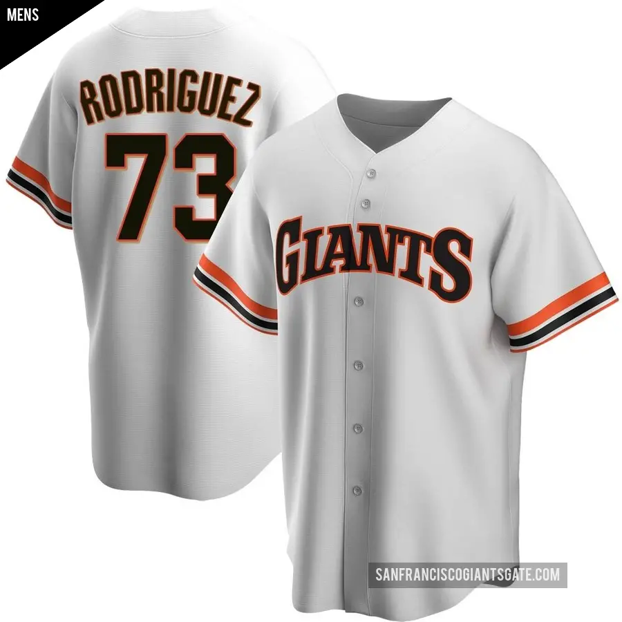 Men's San Francisco Giants ＃73 Randy Rodriguez Replica White Home Cooperstown Collection Jersey