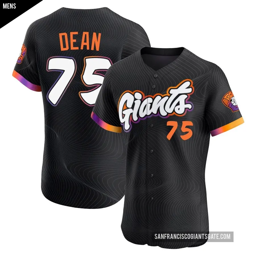 Men's San Francisco Giants ＃75 Justin Dean Elite Anthracite 2025 City Connect Jersey