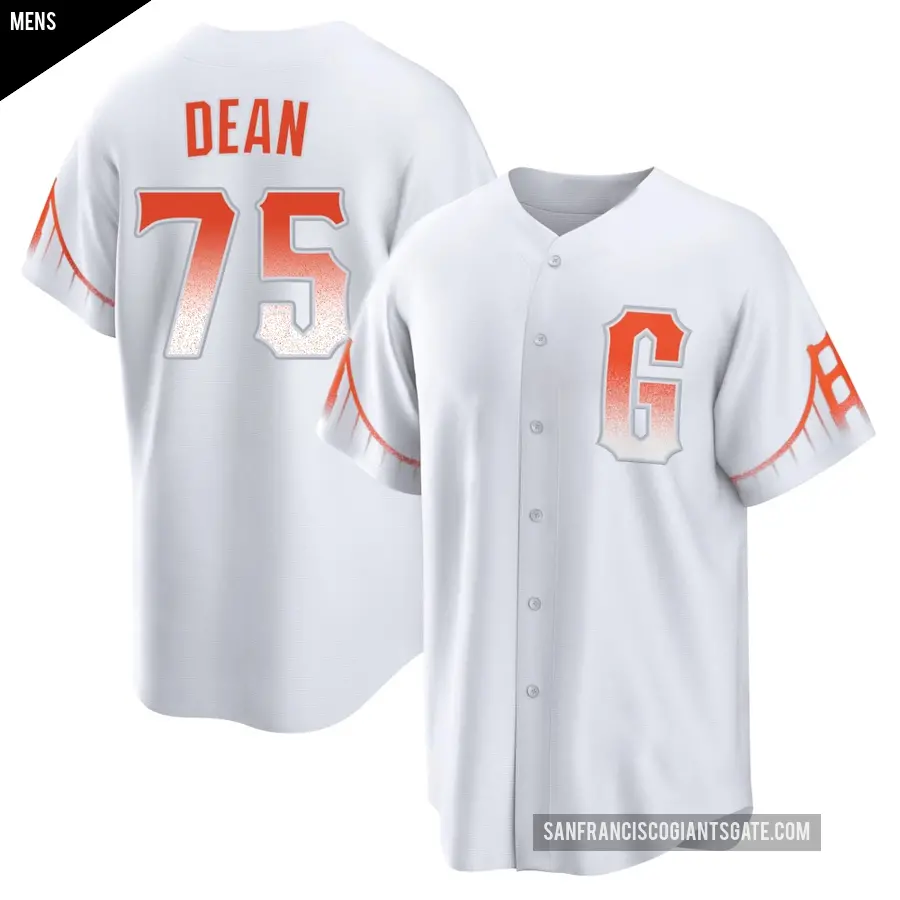 Men's San Francisco Giants ＃75 Justin Dean Replica White 2021 City Connect Jersey