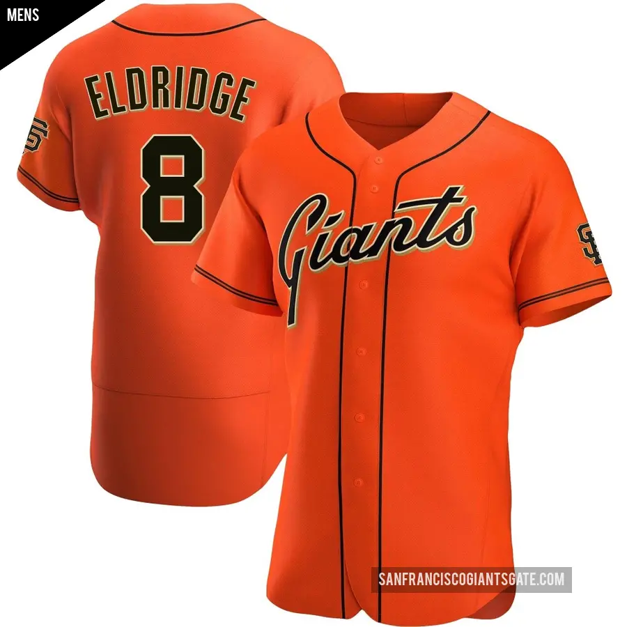 Men's San Francisco Giants ＃8 Bryce Eldridge Authentic Orange Alternate Jersey
