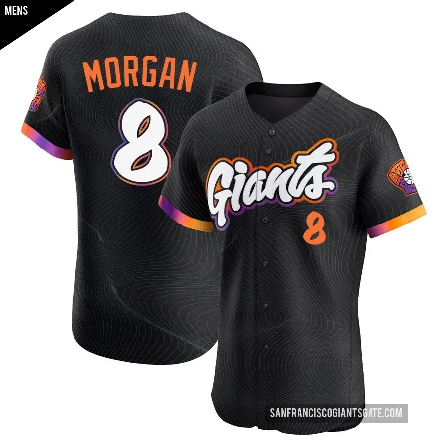 Men's San Francisco Giants ＃8 Joe Morgan Elite Anthracite 2025 City Connect Jersey