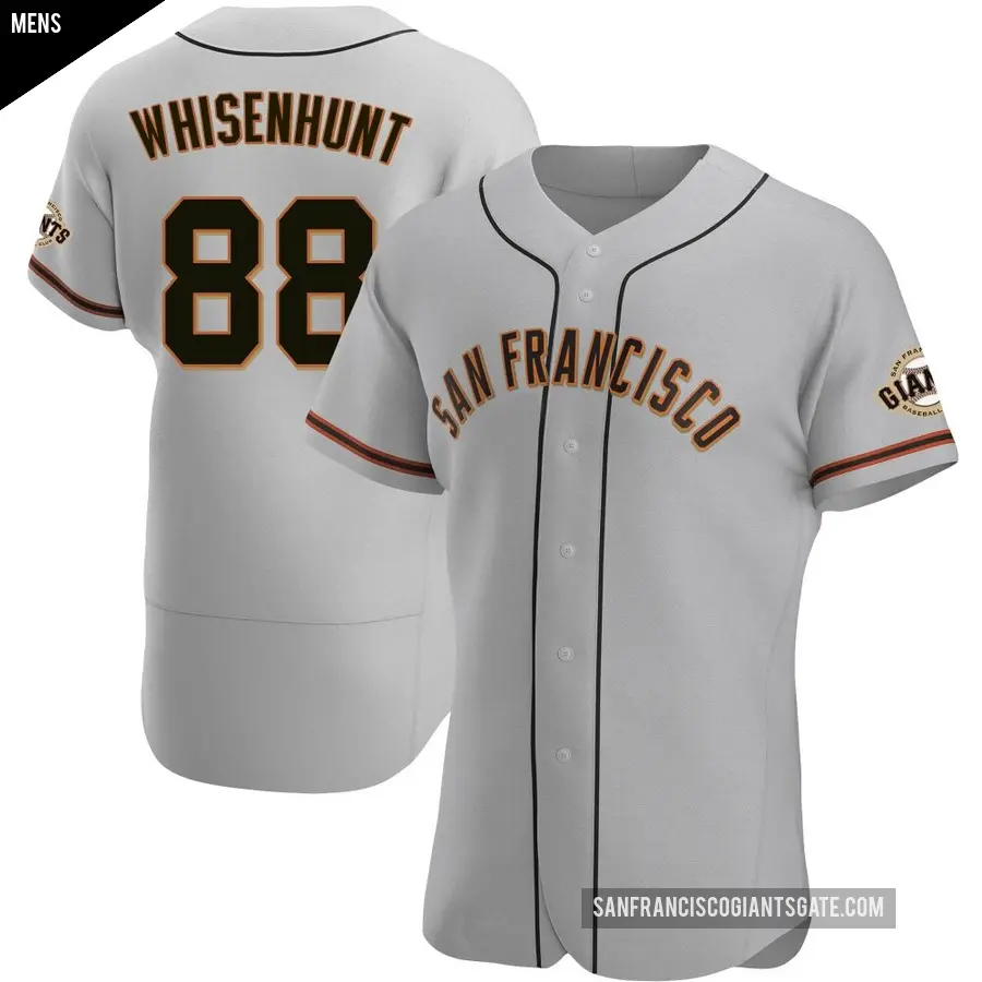 Men's San Francisco Giants ＃88 Carson Whisenhunt Authentic Gray Road Jersey