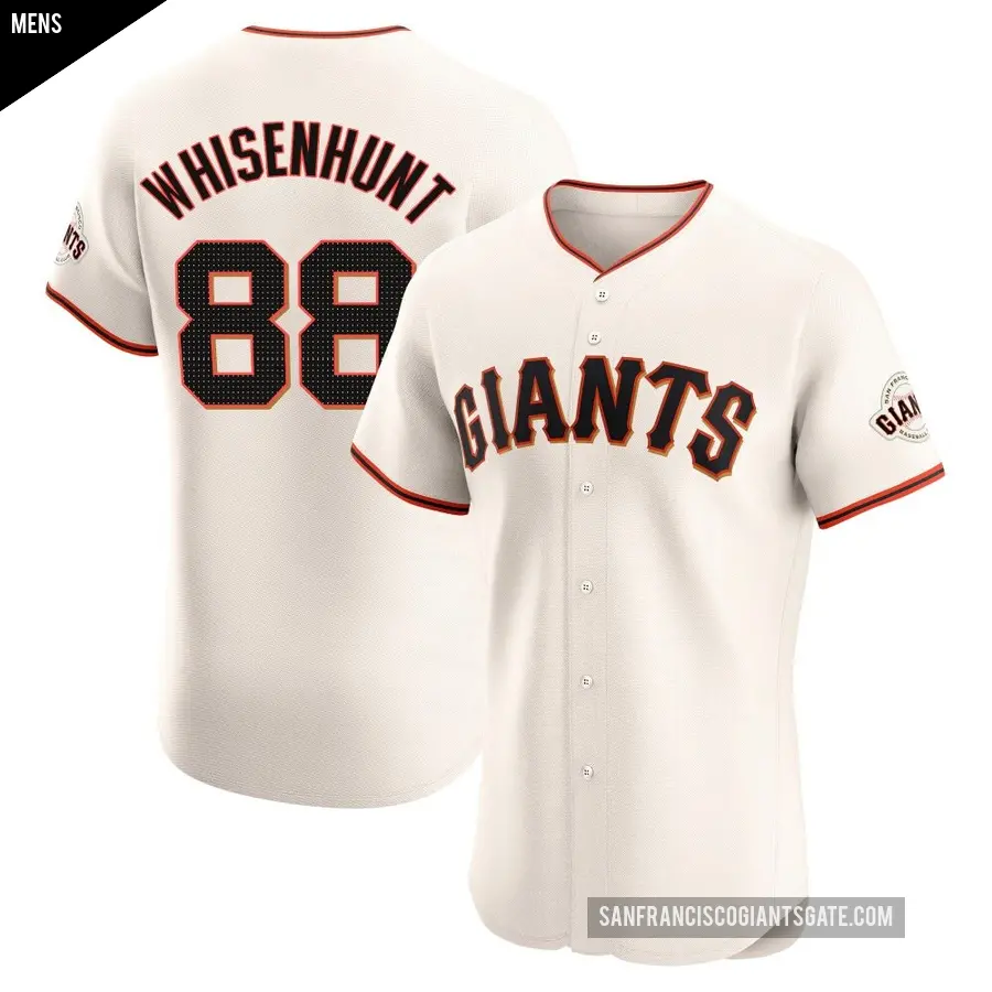 Men's San Francisco Giants ＃88 Carson Whisenhunt Elite Cream Home Jersey