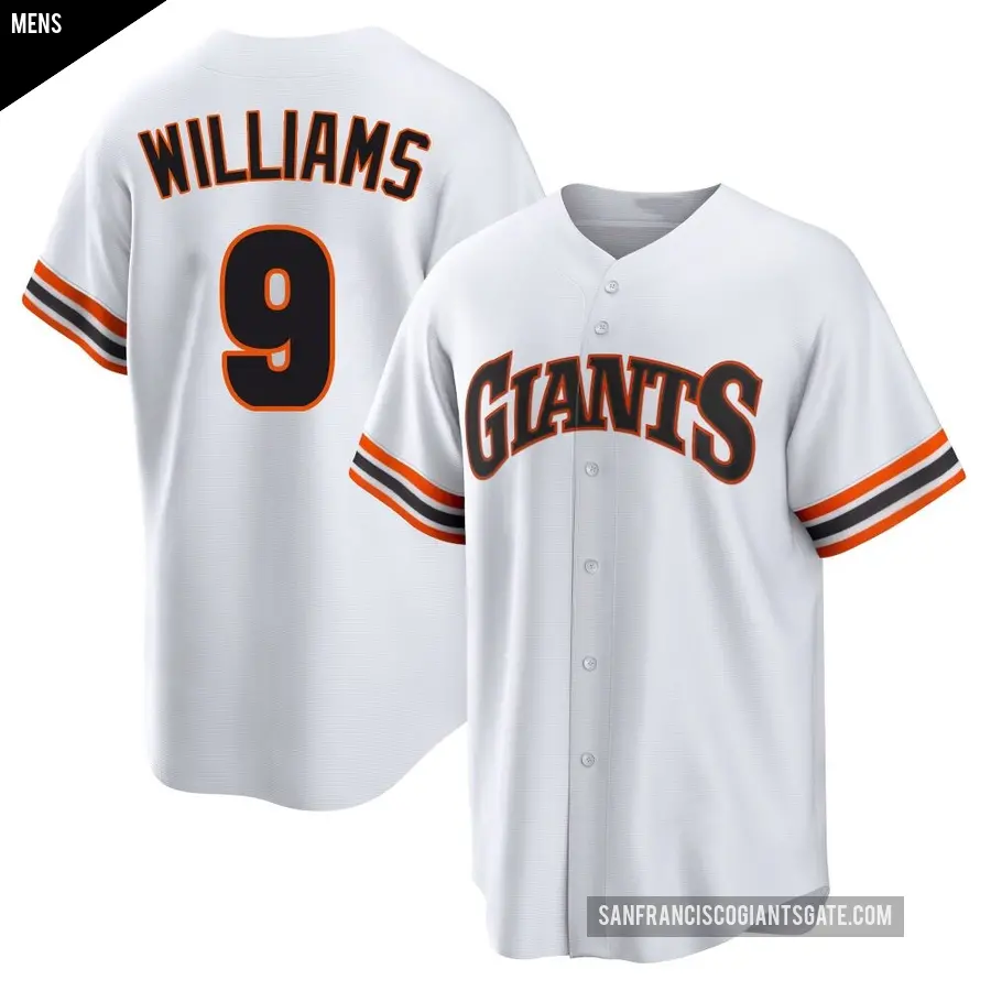 Men's San Francisco Giants ＃9 Matt Williams Limited White Throwback Cooperstown Collection Jersey