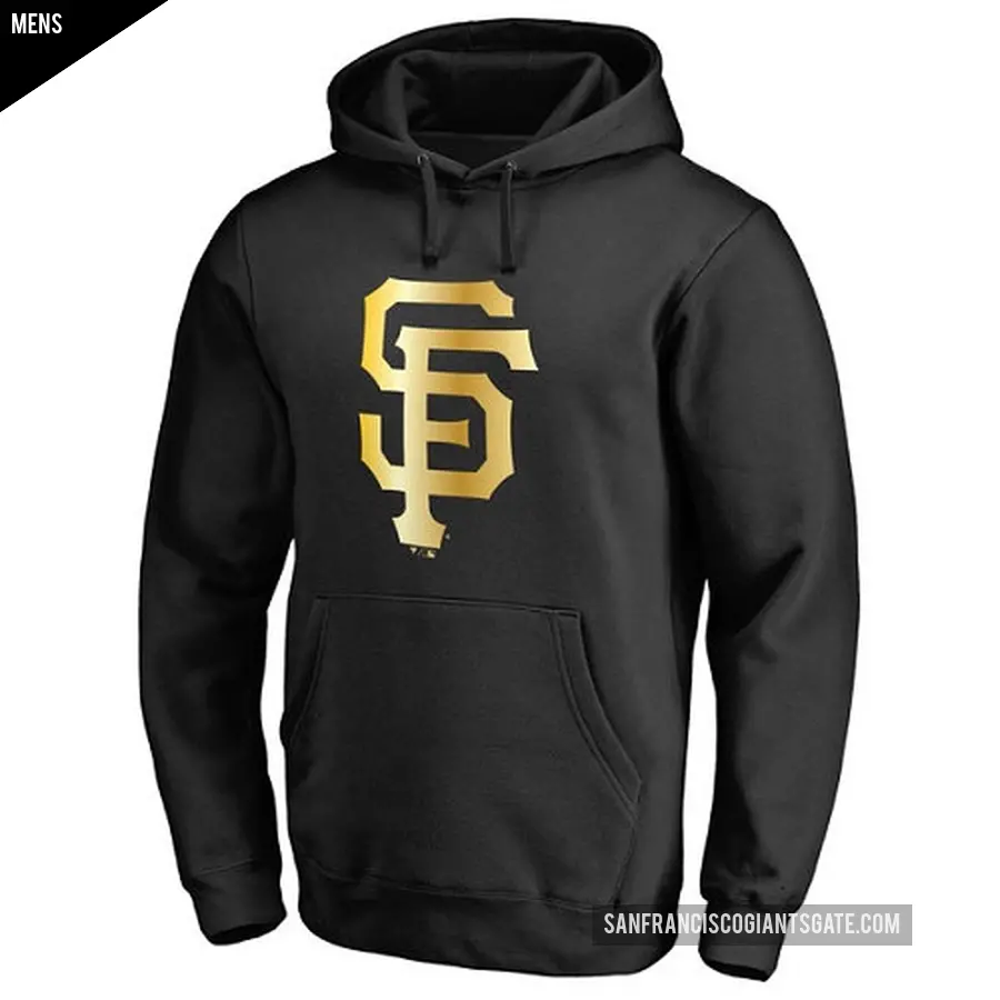 Men's San Francisco Giants Gold Collection Pullover Hoodie - Black