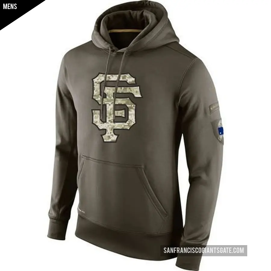 Men's San Francisco Giants Olive Salute to Service KO Performance Hoodie