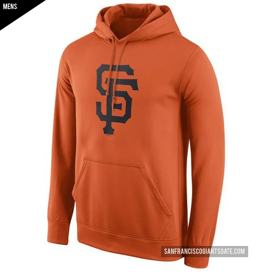 Men's San Francisco Giants Orange Logo Performance Pullover Hoodie -