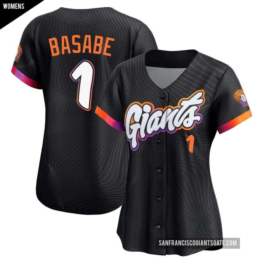 Women's San Francisco Giants ＃1 Osleivis Basabe Limited Anthracite 2025 City Connect Jersey