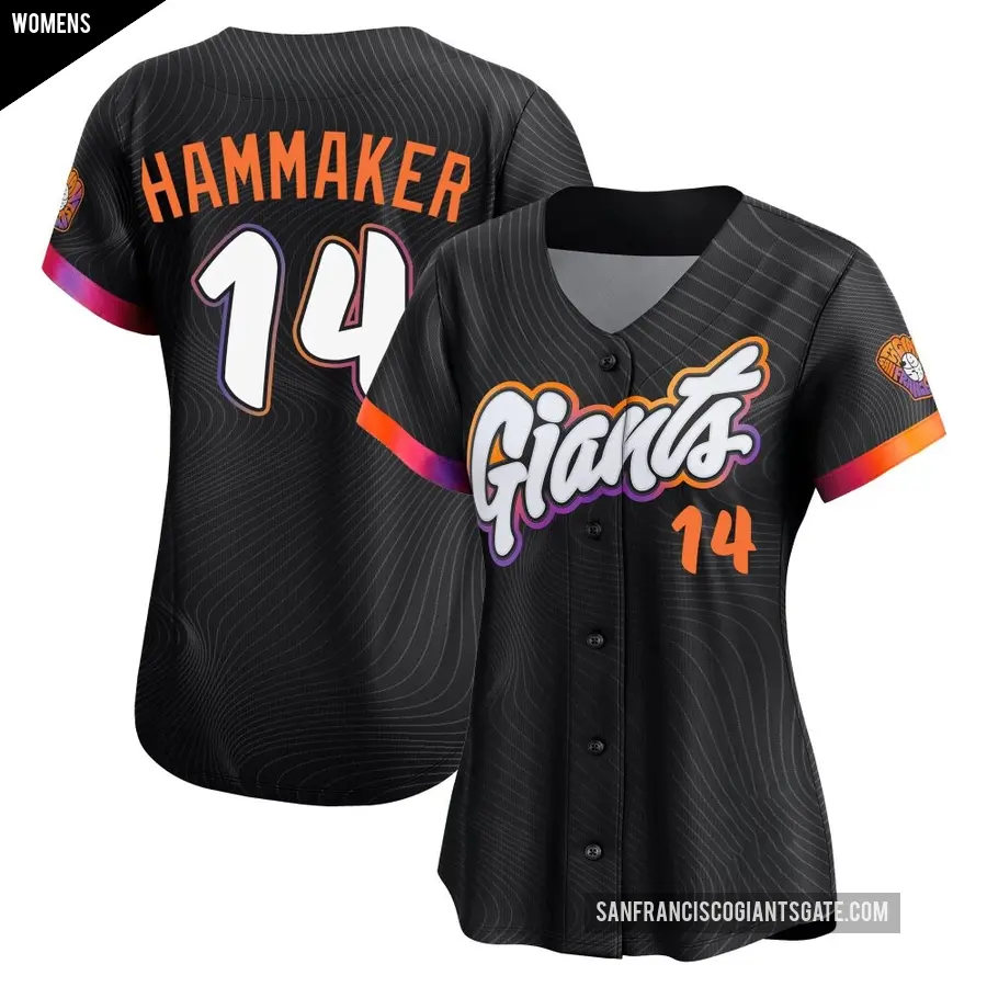 Women's San Francisco Giants ＃14 Atlee Hammaker Limited Anthracite 2025 City Connect Jersey