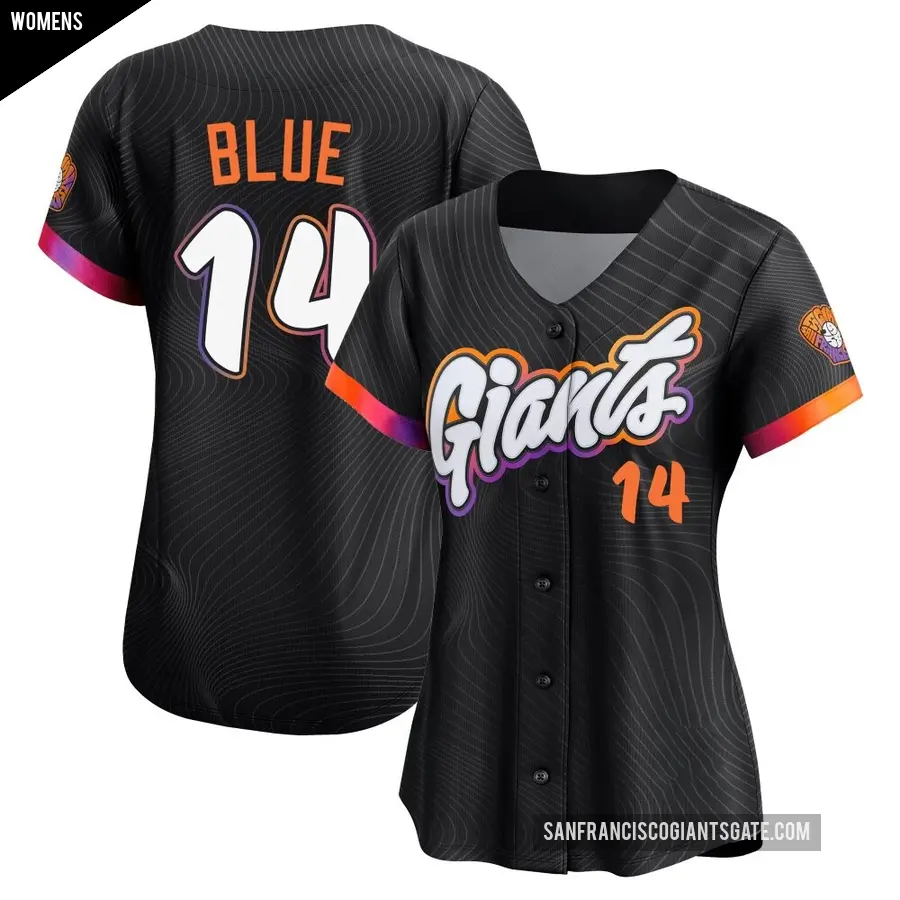 Women's San Francisco Giants ＃14 Vida Blue Limited Blue Anthracite 2025 City Connect Jersey