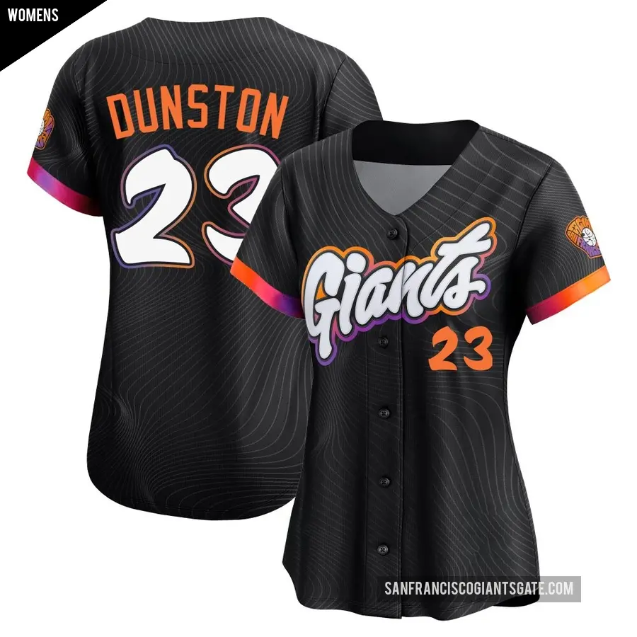 Women's San Francisco Giants ＃23 Shawon Dunston Limited Anthracite 2025 City Connect Jersey