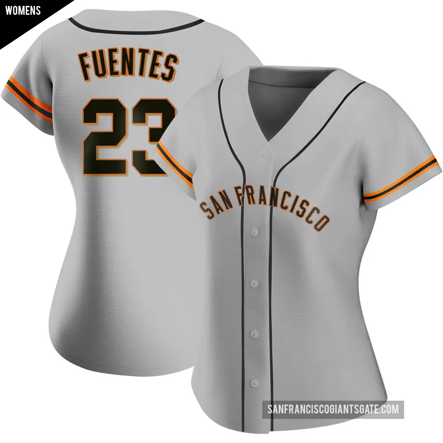 Women's San Francisco Giants ＃23 Tito Fuentes Authentic Gray Road Jersey