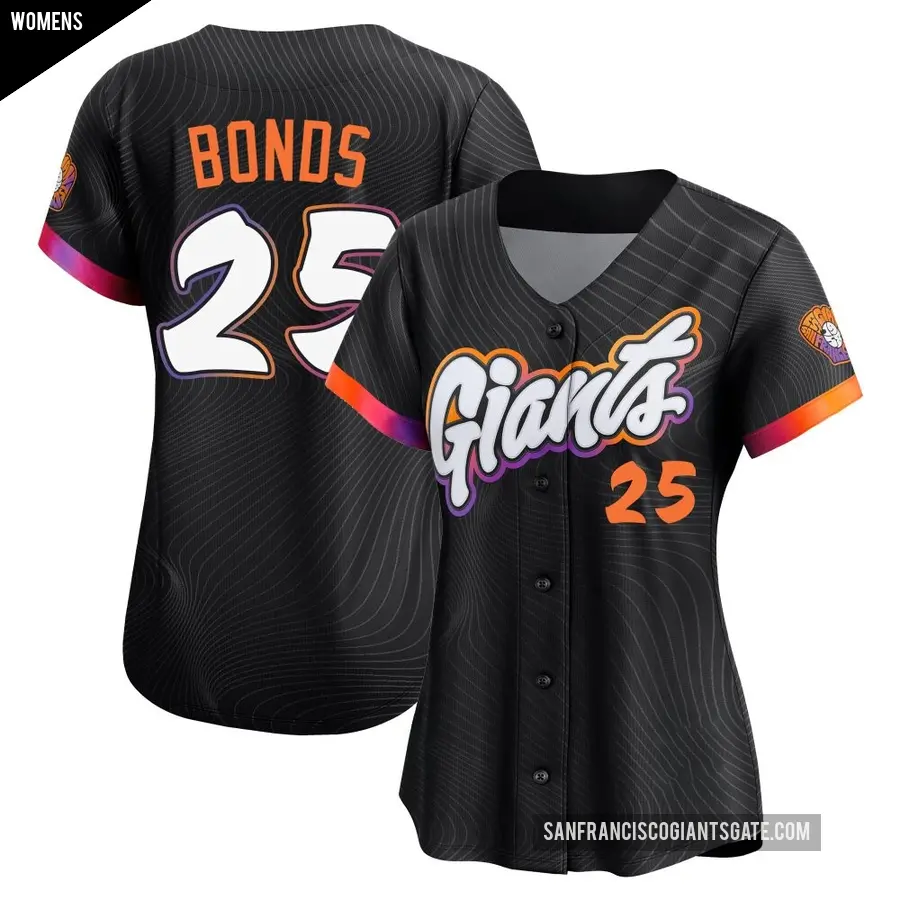 Women's San Francisco Giants ＃25 Bobby Bonds Limited Anthracite 2025 City Connect Jersey