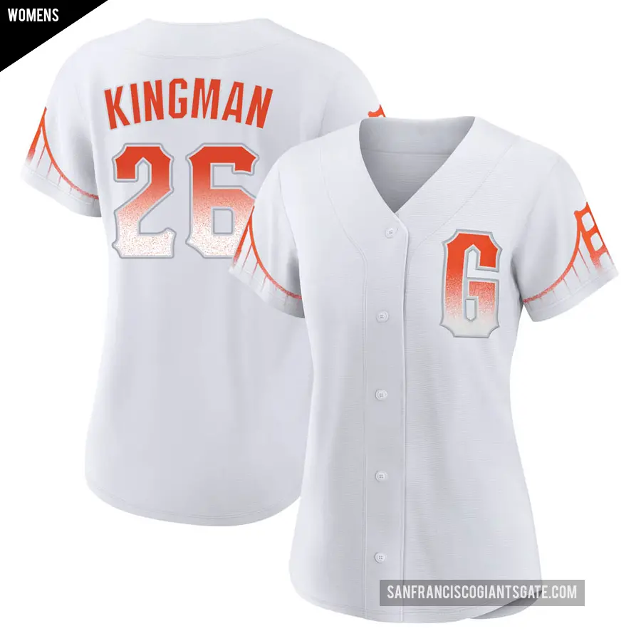 Women's San Francisco Giants ＃26 Dave Kingman Replica White 2021 City Connect Jersey