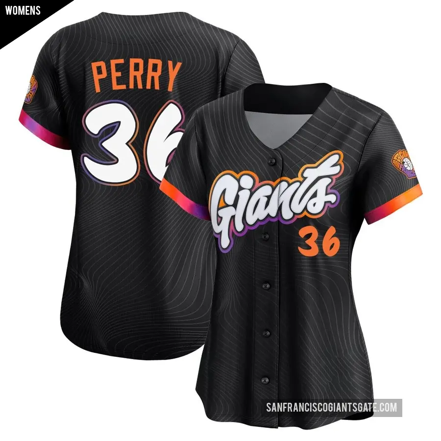 Women's San Francisco Giants ＃36 Gaylord Perry Limited Anthracite 2025 City Connect Jersey