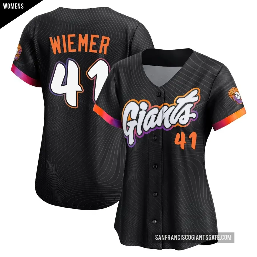 Women's San Francisco Giants ＃41 Joey Wiemer Limited Anthracite 2025 City Connect Jersey
