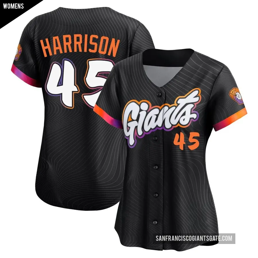 Women's San Francisco Giants ＃45 Kyle Harrison Limited Anthracite 2025 City Connect Jersey