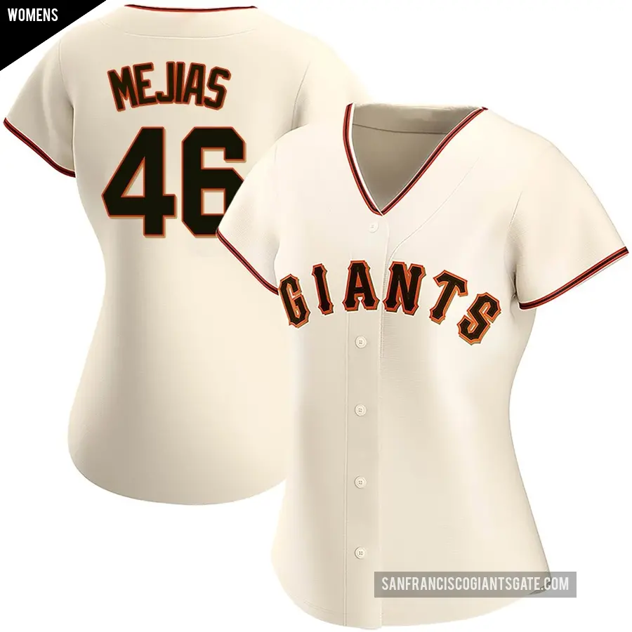 Women's San Francisco Giants ＃46 Ubert Mejias Replica Cream Home Jersey