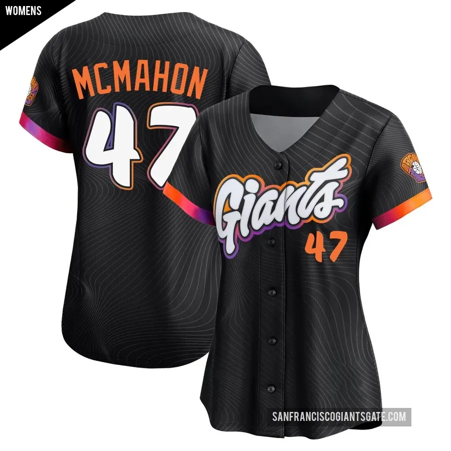 Women's San Francisco Giants ＃47 Don Mcmahon Limited Anthracite 2025 City Connect Jersey