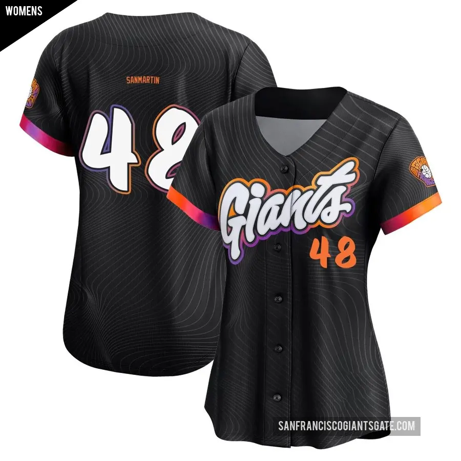 Women's San Francisco Giants ＃48 Reiver Sanmartin Limited Anthracite 2025 City Connect Jersey