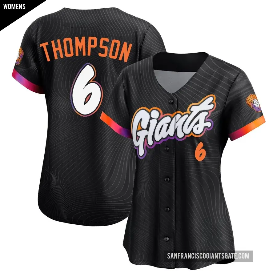 Women's San Francisco Giants ＃6 Robby Thompson Limited Anthracite 2025 City Connect Jersey