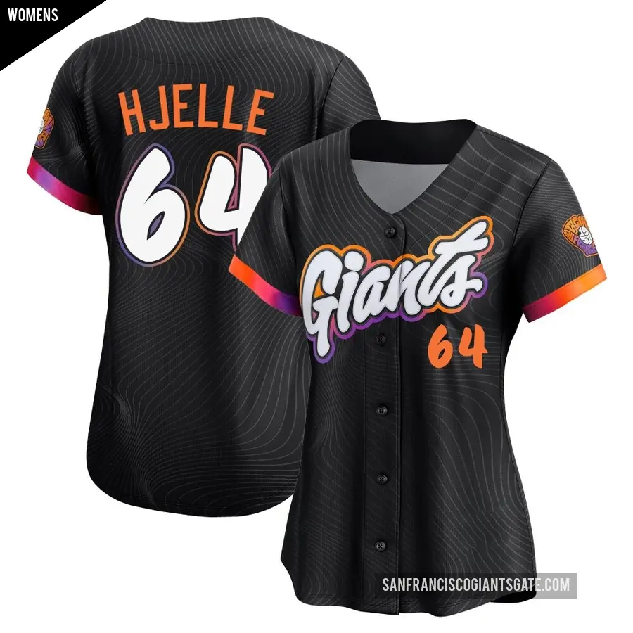 Women's San Francisco Giants ＃64 Sean Hjelle Limited Anthracite 2025 City Connect Jersey